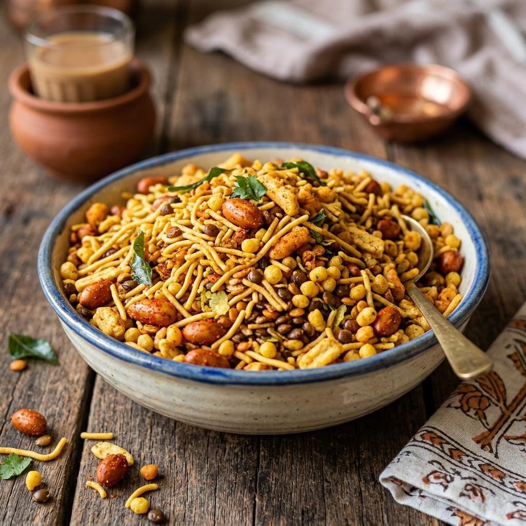 Savory namkeen tray